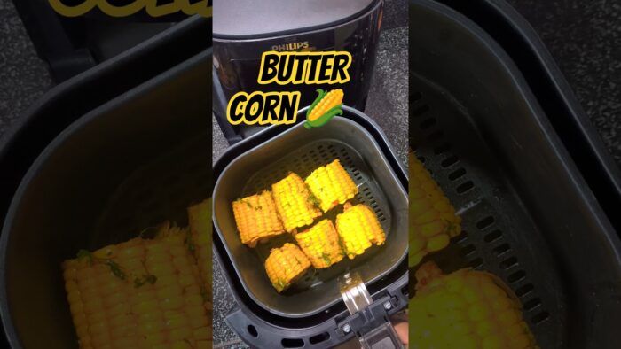 BUTTER Masala Corn 😋🌽 Healthy in Air Fryer #healthyrecipes #airfryerrecipes#healthyfood #foodshorts