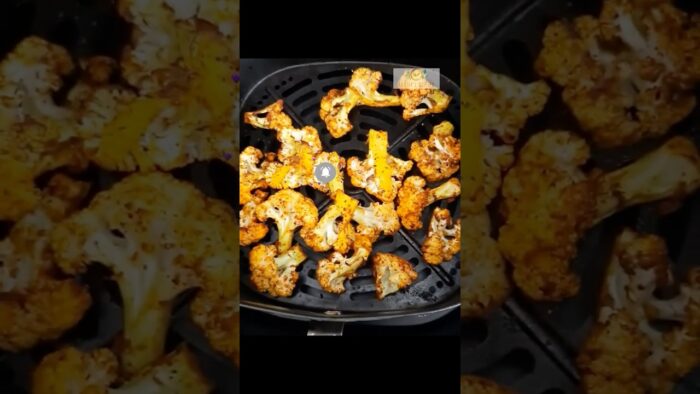 Best Air Fryer Cauliflower | Healthy Snack in 12 Minutes | Low Oil Recipe #ytshorts