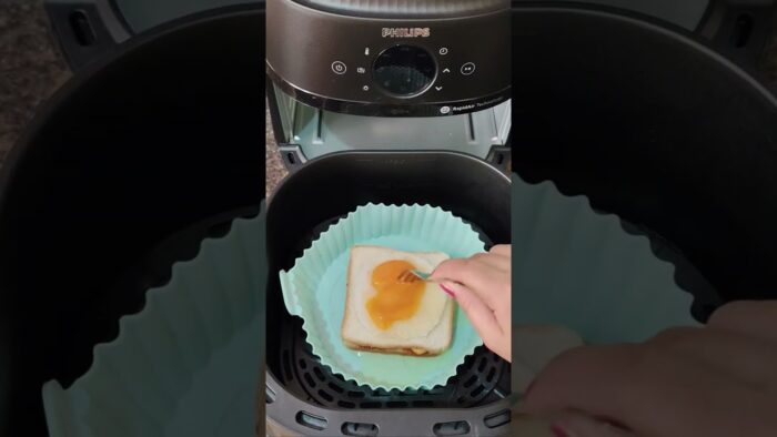 Bread egg recipe in airfryer 🤤#shorts #recipe