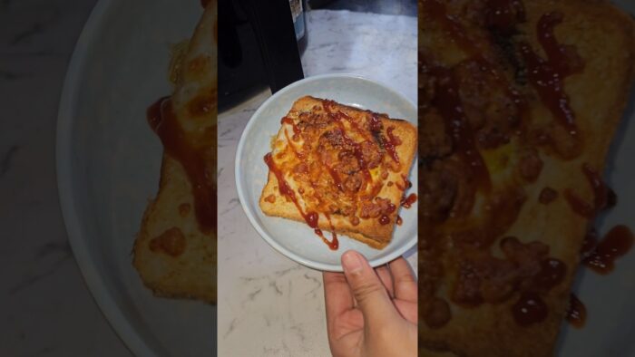 Bread omelet in Airfryer #shorts #trending #food #breadomlet