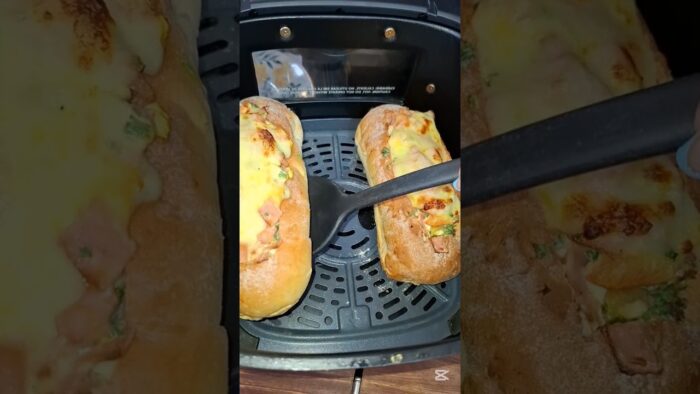 Cena rápida y deliciosa en la freidora de aire #receta #food #canaldecocina #recetasfaciles #pan