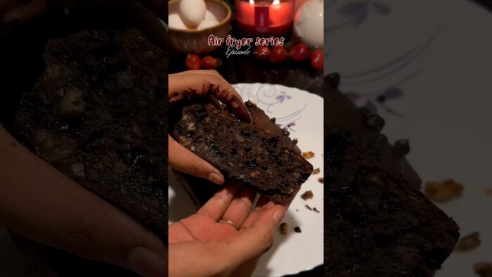 Choco banana walnut cake ♥️ air fryer series (Part – 2) #shorts #airfryer