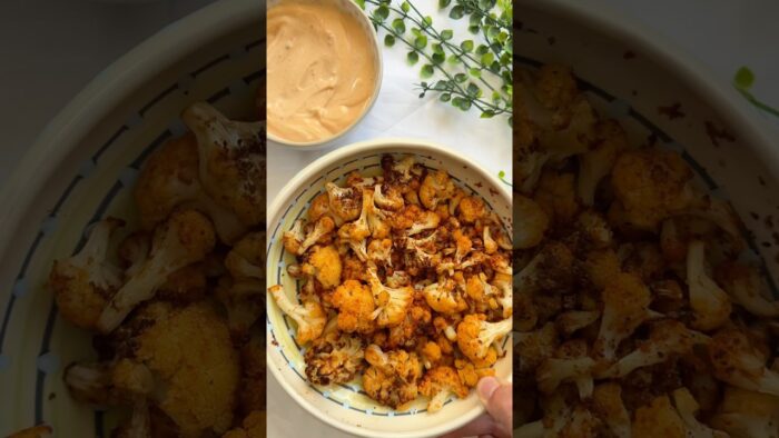 Chou fleur BANG BANG ⏱️Recette express à l’air fryer jour 4/7⏱️