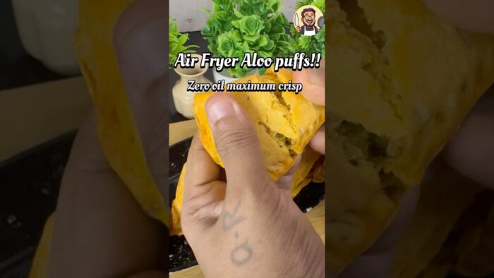 Crispy Aloo Puffs | No Oil Air Fryer Snack #airfryerrecipes #aloopuffpatties #zerooilsnacks