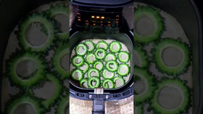 Crispy Karela Chips / Rings Snacks Recipe in Air Fryer 👌#shorts #viral #youtubeshorts #yt #trending