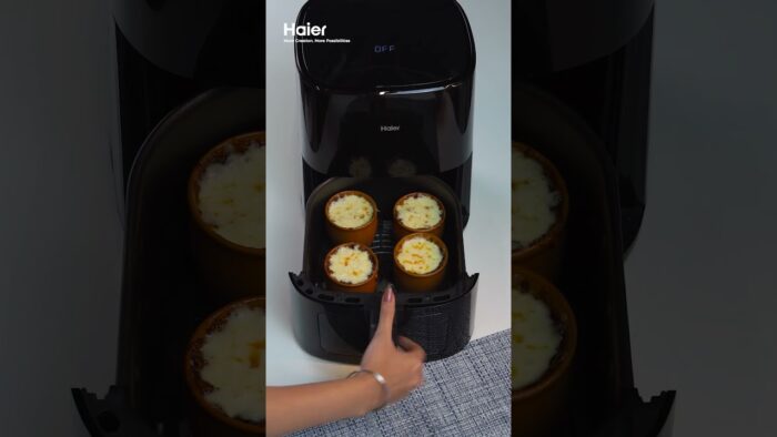 Crispy Kulhad Pizza in Haier Air Fryer | Easy Air Fryer Pizza Recipe #Shorts