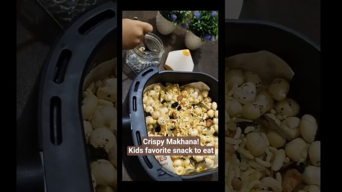Crispy Makhana in Airtfryer at home | क्रिस्पी मखाना | #Kids #Recipe 💞#snacks #cooking #foodie #yt