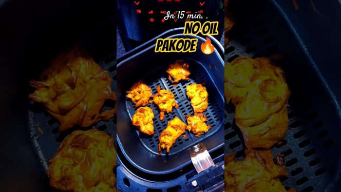 Crispy Pyaz Pakode in Air Fryer Evening Snack Without Oil😍#airfryerrecipes #healthyfood #viralrecipe