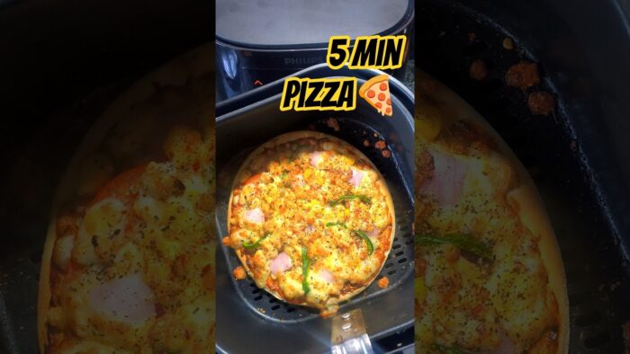 Easy CHEESY CORN  PIZZA | Air Fryer Pizza Recipe 🍕🔥#airfryerrecipes #food #pizza #airfryercooking