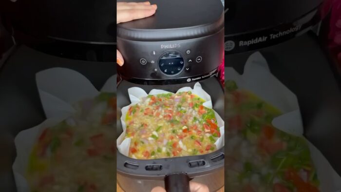 Egg Omelette in Air Fryer #shorts #viral #trending #airfryer #youtubeshorts #ytshorts #recipe