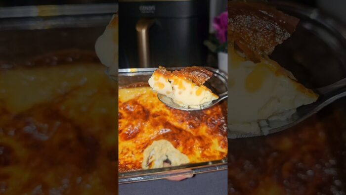 Este es el postre sin remordientos que puedes hacer en poco tiempo #freidoradeaire #food #flan #cook