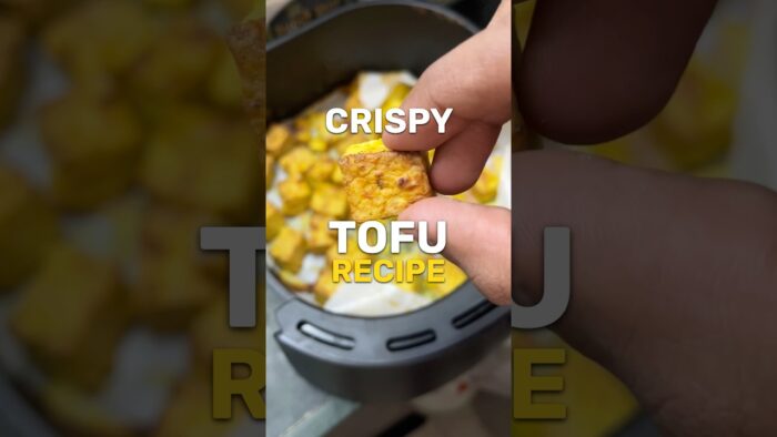 High Protein Crispy Tofu Recipe in Air Fryer😋