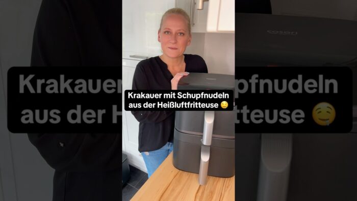 Krakauer mit Schupfnudeln aus dem Airfryer