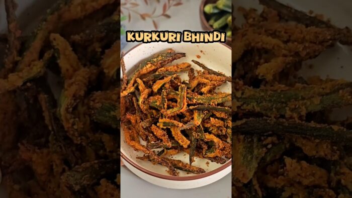 KurKuri Bhindi Recipe | Crispy Okra Fry | Besan Bhindi Fry in Air Fryer