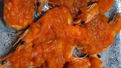 Langostinos con salsa picante, con Thermomix