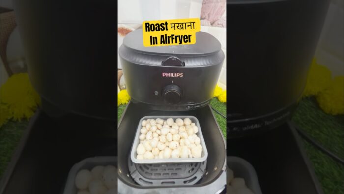 Let’s Roast मखाना in Airfryer| makhana roast | #viralvideochallenge #shorts #airfryerrecipes #recipe