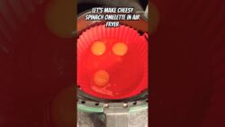 Let’s make cheesy omelette in Air fryer #shorts #airfryer
