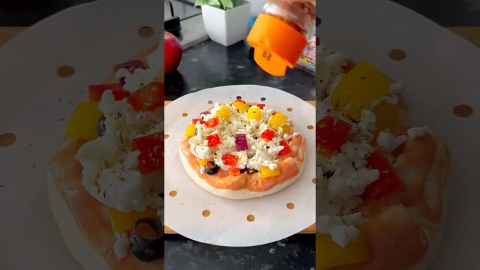 Let’s try Airfryer cheese burst pizza🍕#trending#food#recipe#shorts#trendingshorts#asmr#pizza#reel