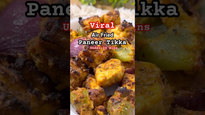 Paneer tikka recipe #airfryerrecipes #konkonacooks #shorts #viral #food #viralrecipe #paneertikka
