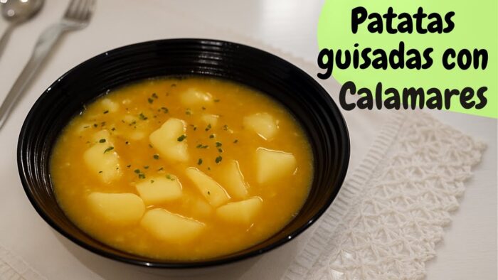 Patatas Guisadas con Calamares en Thermomix ¡¡Receta Calentita, Nutritiva y Perfecta para el Frío!!