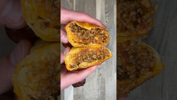 Pepperoni Pizza Enchilada! Recipe below in comments. #highprotein #lowcarb #airfryer