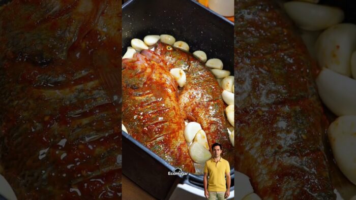 Pescado asado en freidora de aire: dorado y jugoso 😋🔥 #CocinaFácil #AirFryer #RecetasRápidas