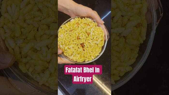 Puffed Rice Namkeen in Air Fryer | Instant Lai Bhel | Crispy Murmura Namkeen #shortsvideo