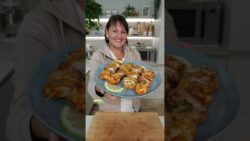 Spiedini di calamari e gamberi pronti in 10 minuti con friggitrice ad aria COSORI twinfry 10L