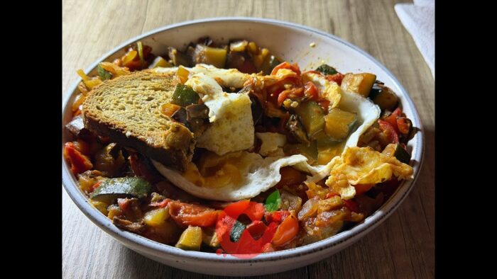 Verduras con huevo