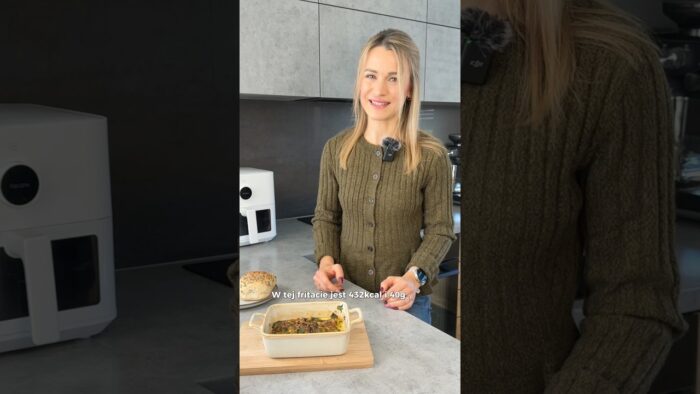 Wysokobiałkowa frittata na śniadanie z air fryer. #shorts