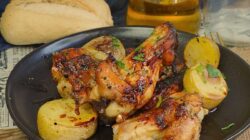 Alitas de pollo a la naranja y marinadas con soja