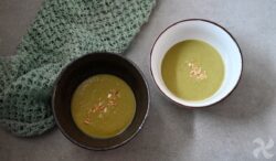 Crema de calabacín, brócoli y judías verdes