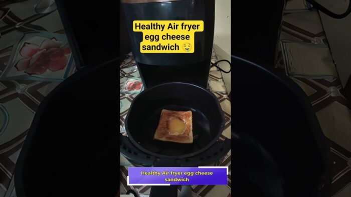 healthy Air fryer egg cheese sandwich 😋#reels #ytstudio #viral #recipe #RSR_Recipes