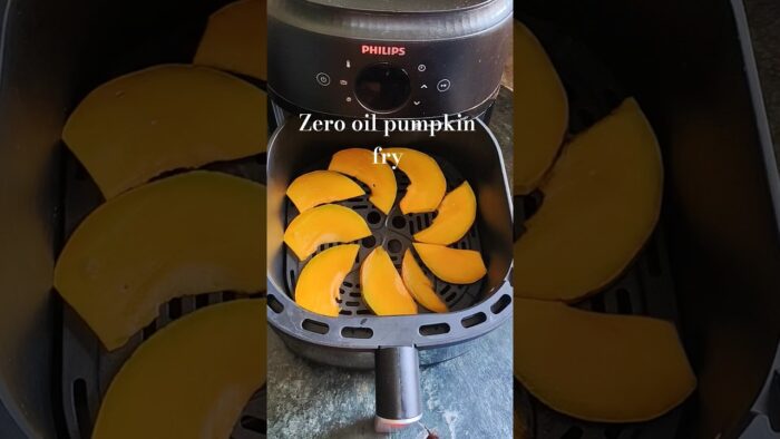 zero oil pumpkin fry, air fry recipe #food #recipe #cooking #airfryerfood #airfryer