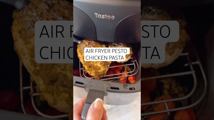 ✨AIR FRYER PESTO CHICKEN PASTA✨❤️💚recipe below👇🏼
