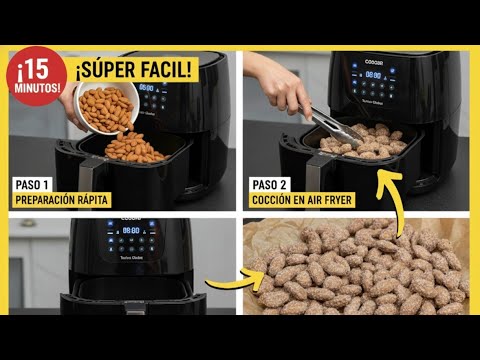 🎄 ALMENDRAS GARRAPIÑADAS en FREIDORA DE AIRE|| Receta Crujiente y FÁCIL🎄