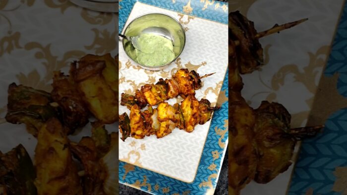 Achari paneer tikka recipe in Air fryer #barbeque #cooking #viralplzz #1million