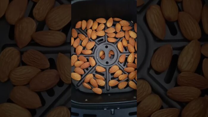 Air Fryer Almonds | Healthy Crunchy Snack | 5 Minute Recipe#viral#almond #trend #badham#shorts#reel
