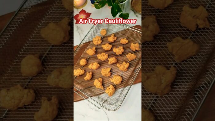 Air Fryer Cauliflower healthy #shorts #ytshorts #easyrecipe #recipe #trending 😋