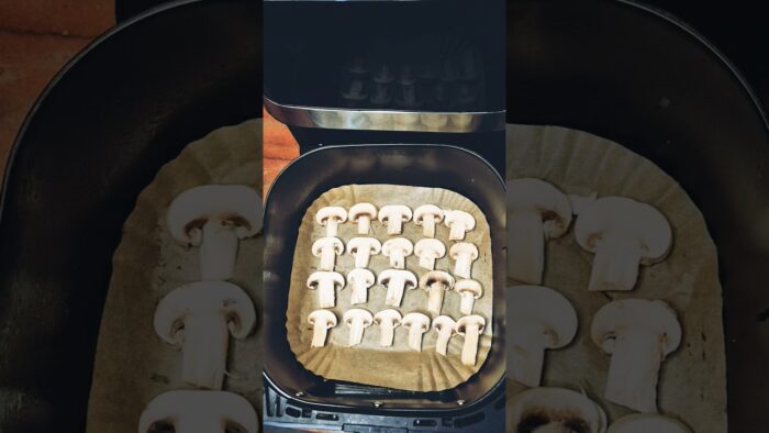 Air Fryer Cheese Garlic Mushrooms #garlicmushroom #mushroom #shorts #reels #recipe #cooking #food