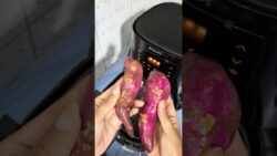 Air Fryer Sweet Potato| Sakarkand in Air Fryer👌🫣😋 #shorts #shortsfeed #recipe #food #viral #trending