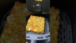 Air fryer Bread Pizza🍕🌶️ #cooking #food #trendingshorts #shorts #viral #recipe #reels #food