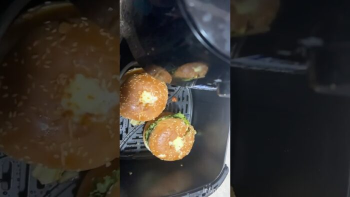 Air fryer burger recipe #ytshorts #trending #trendingshorts #viral #subscribe #healthy #recipe
