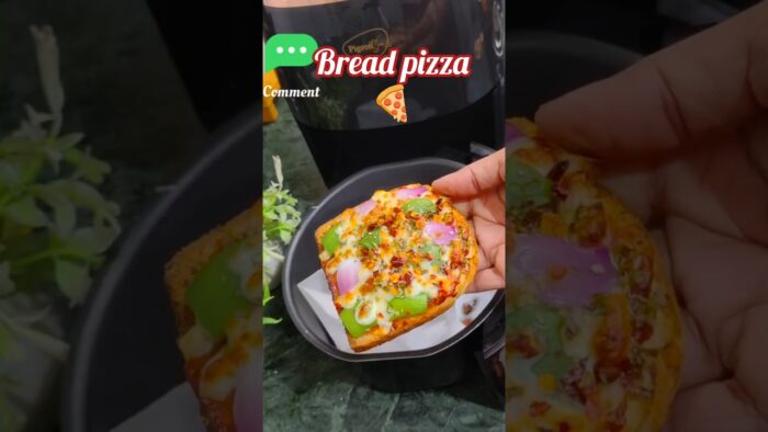 Bread Pizza With Air Fryer 😋 | #shorts #shortsvideo #youtubeshorts #poonamkinewkicthan