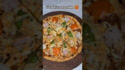 Cheesy Airfryer Pizza Paratha in 5 Minute 🍕 | Viral pizza paratha recipe 🤤🔥 | #shorts #shortsfeed
