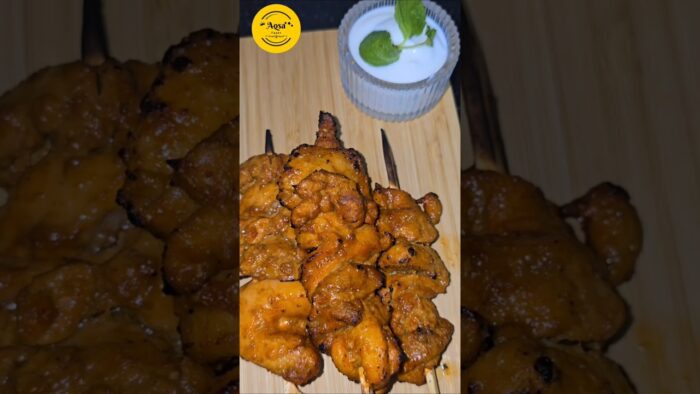 Chicken Tikka Skewers |Easy Airfryer Tikka Skewers |recipe by Aqsafeast #tikkaskewers #chickentikka