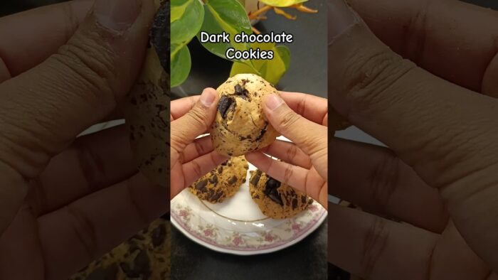 Chocolate cookies🥳Even kids can make this easily😋#shorts #shortsfeed #cookies #chocolate #airfryer