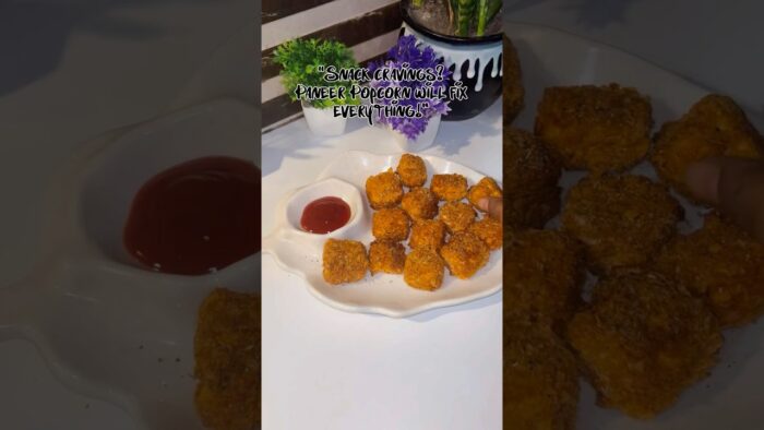 Crispy Paneer Popcorn Recipe | Easy Party Snack | Air Fryer & Fried Version#ytshorts #trending