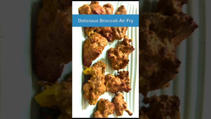 Delicious Broccoli Air Fry | Healthy & Crispy Snack | Air Fryer Recipe @EattyKitchen #broccolifry