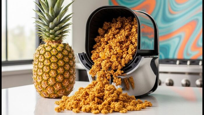 Granola de piña en freidora de aire: el mejor truco para un refrigerio saludable